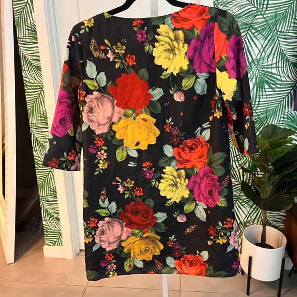 Ted Baker London Just For you Women's Floral Mini Shift Dress Medium - Picture 2 of 8